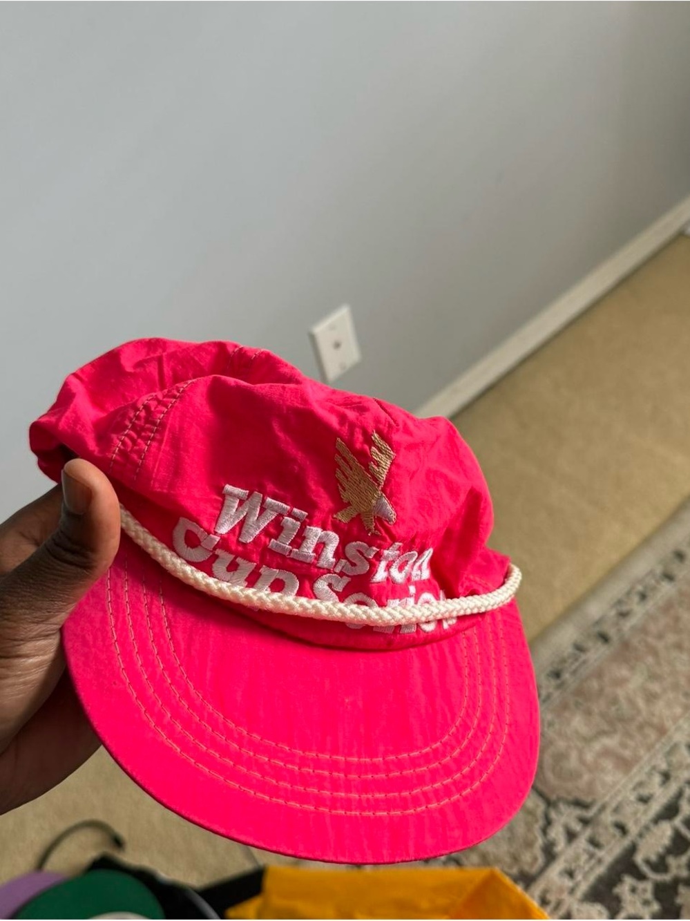 Winston Cup Series Pink Rope-Trim Cap